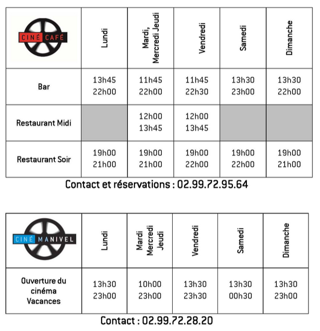 Horaires 2023-2024